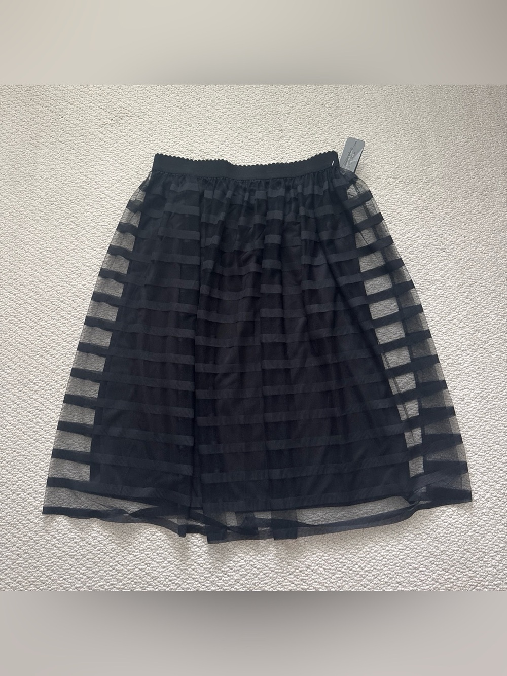 Metro Wear Black Layered Mesh Circle Skirt